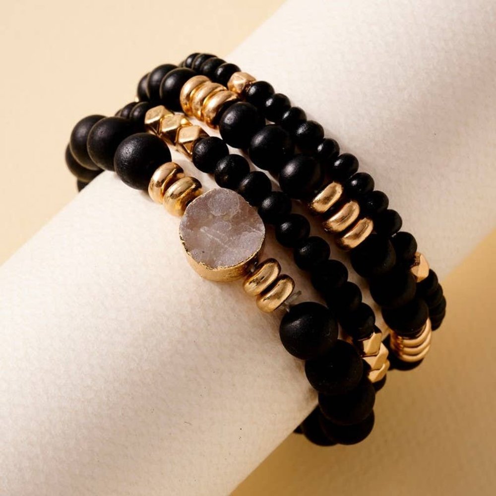 Charm Wood Bracelet